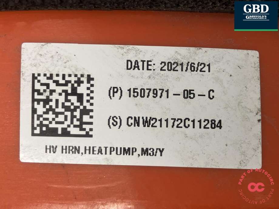 Aircondition kompressor elbil til Tesla Model 3 2018-2023 (Fase 1) (|1507971-05-C)