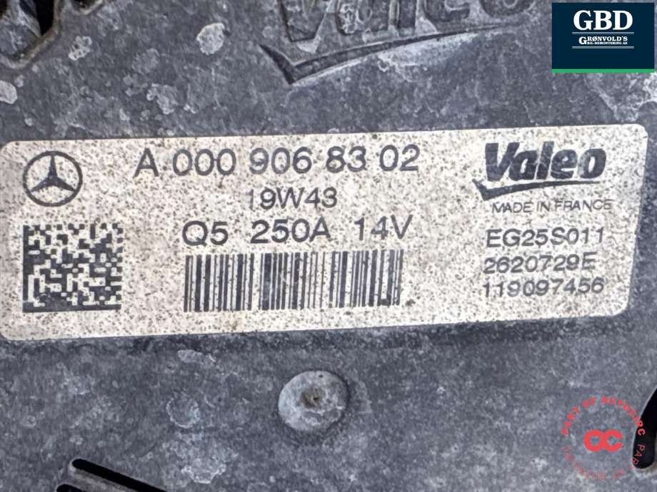 Dynamo diesel til Mercedes Vito 2014-->> (W447) (W447) (A 000 906 83 02|A 000 906 83 02 80|)
