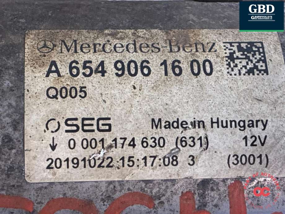 Starter diesel til Mercedes Vito 2014-->> (W447) (W447) (A 654 906 16 00|A 654 906 14 00|)