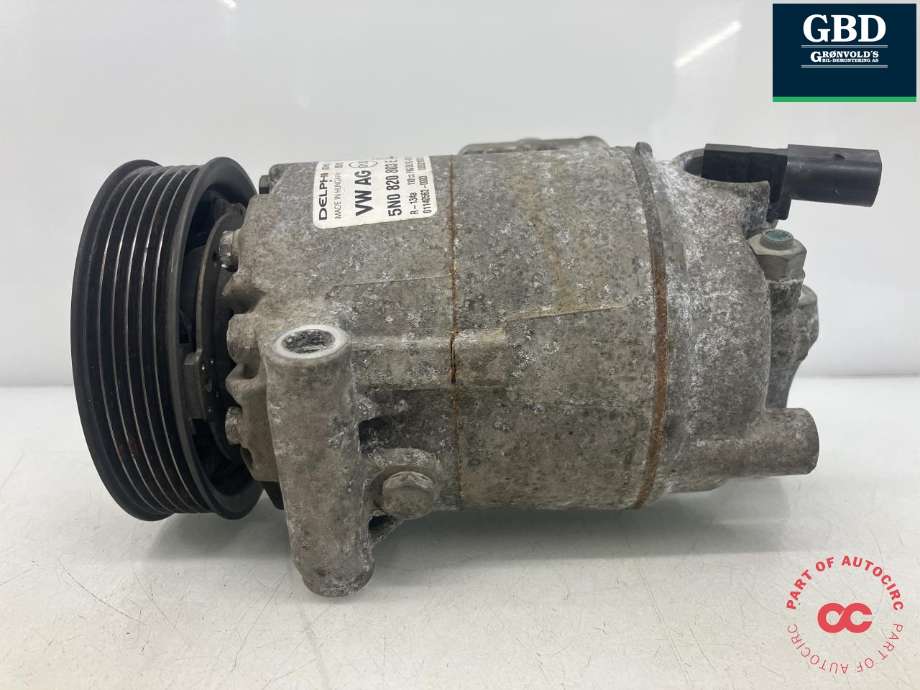 Aircondition kompressor til VW Caddy 2010-2015 (Type III, Fase 2)  (DELPHI|1K0 820 808 F|5K0 820 803 E|01140562-0003)