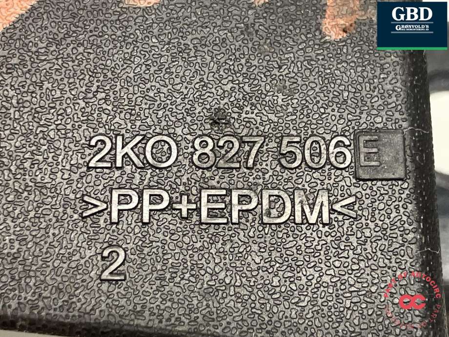 Låsekasse høyre bak til VW Caddy 2010-2015 (Type III, Fase 2)  (2K5 843 654 C|2K5 843 654|2KO 827 506 E)