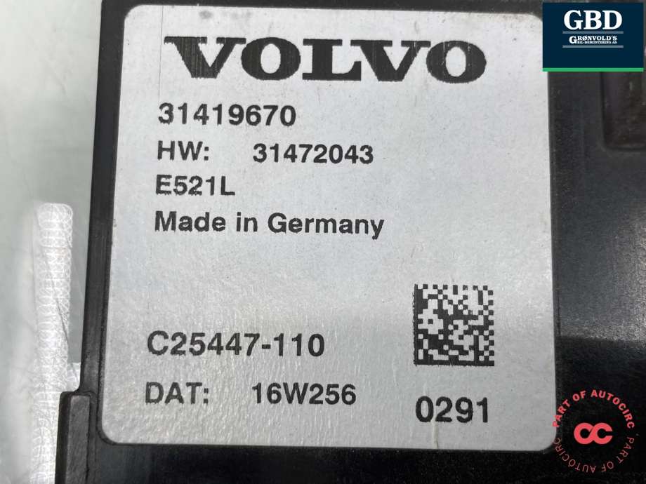 Styreenhet elektrisk bakluke til Volvo XC90 2015-2025 (Type II) (|31419670)