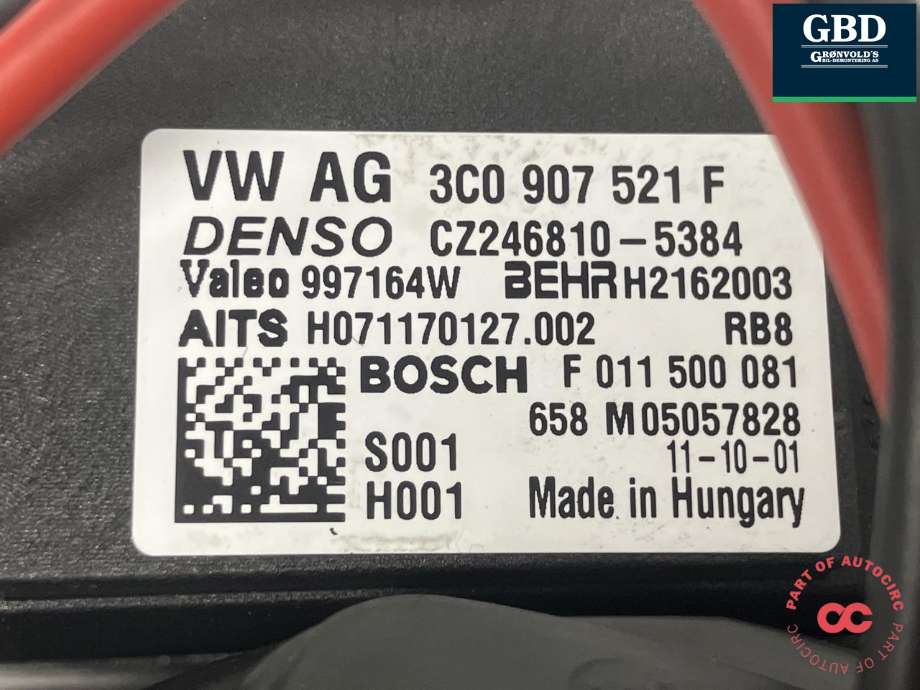 Varmeapparat motor til VW Golf VI 2008-2012  (VALEO|1K1 820 021|1K1 820 015 J|3C0 907 521 F)