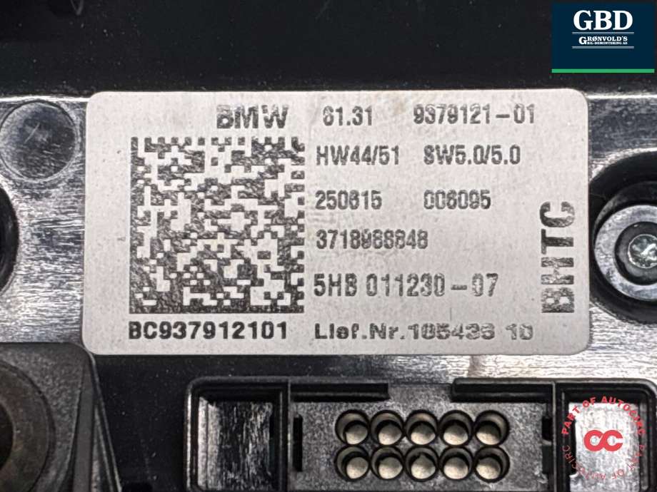 Varmeapparat betjening til BMW i3 2013-2022  (61 31 5 A0A 3F7|3718988848|)