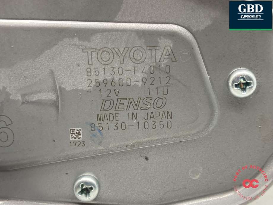 Viskermotor bakrute til Toyota C-HR 2016-->>  (|85130-F4010)