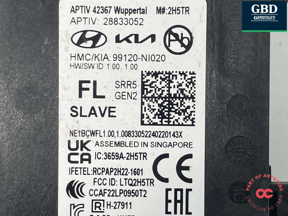 Sensor blindsone til Hyundai Ioniq 5 2021-->>  (99140-NI020|99120-NI020|)
