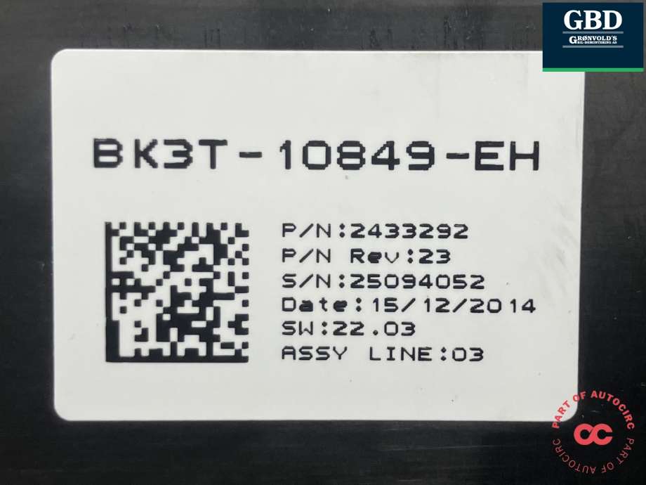 Instrumentpanel til Ford Transit 2014-->>  (2726583|BK3T-10849-EH|2433292)