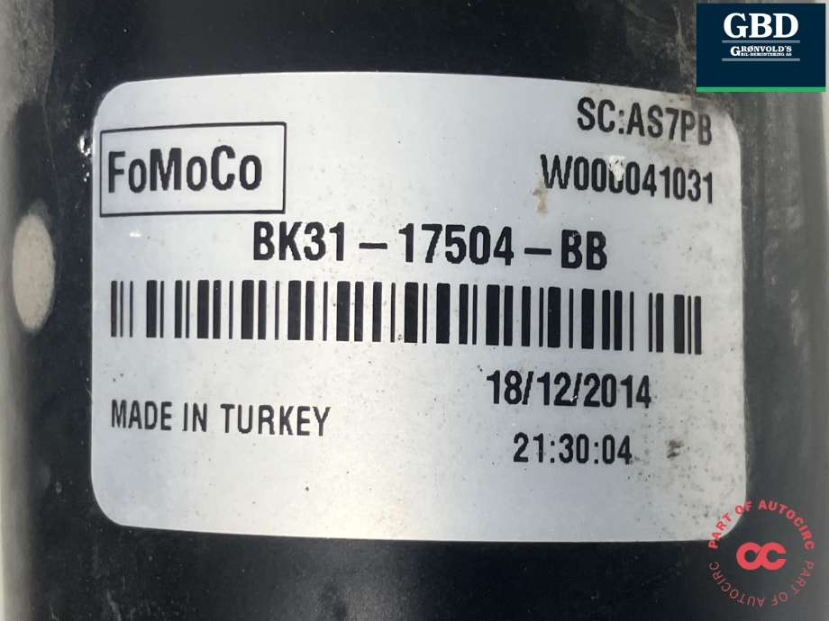 Viskermotor frontrute komplett m/overføring til Ford Transit 2014-->> (VALEO|2485680|BK31-17504-BB|BK31-17B571-BA)