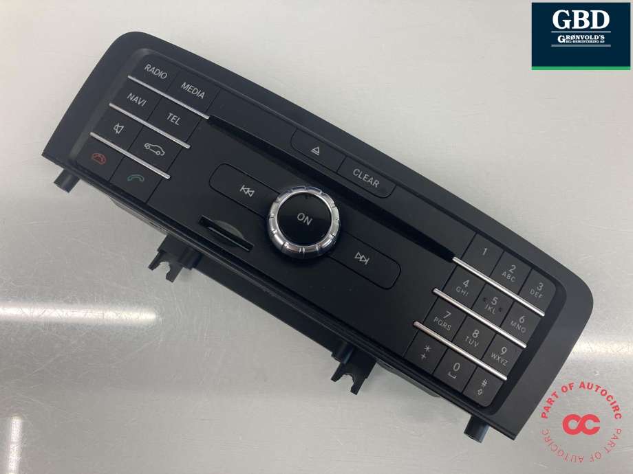 Bilstereo navigasjon betjeningspanel til Mercedes B-Klasse, 2011-2018 (W246) (W246) (A 246 900 98 15  9107)