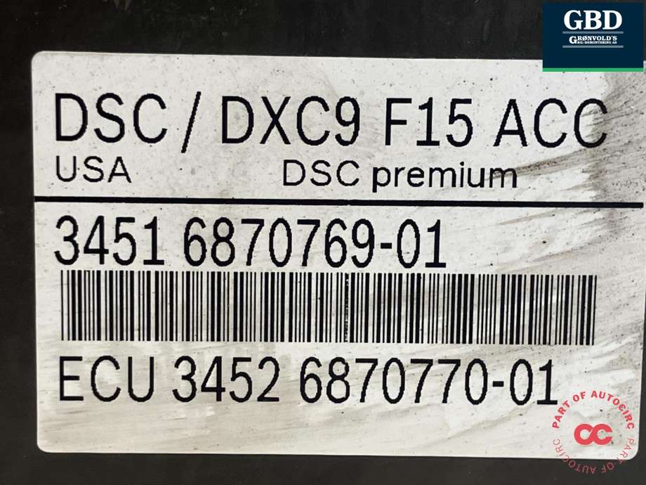 ABS sentral til BMW X5 2013-2018 (F15) (F15) (34 51 6 884 736|34 51 6 870 769|)