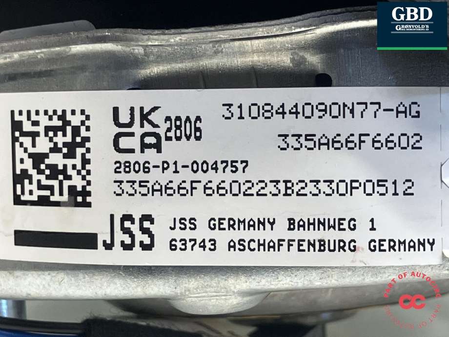 Airbag rattpute til BMW X5 2013-2018 (F15) (F15) (32 30 8 092 206|2806-P1-004757|)
