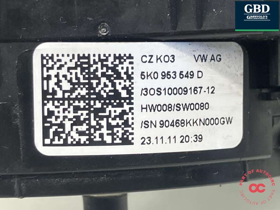 Bryter combi til VW Caddy 2010-2015 (Type III, Fase 2) (5K0 953 513 K 9B9|5K0 953 507 BB|5K0 953 549 D)
