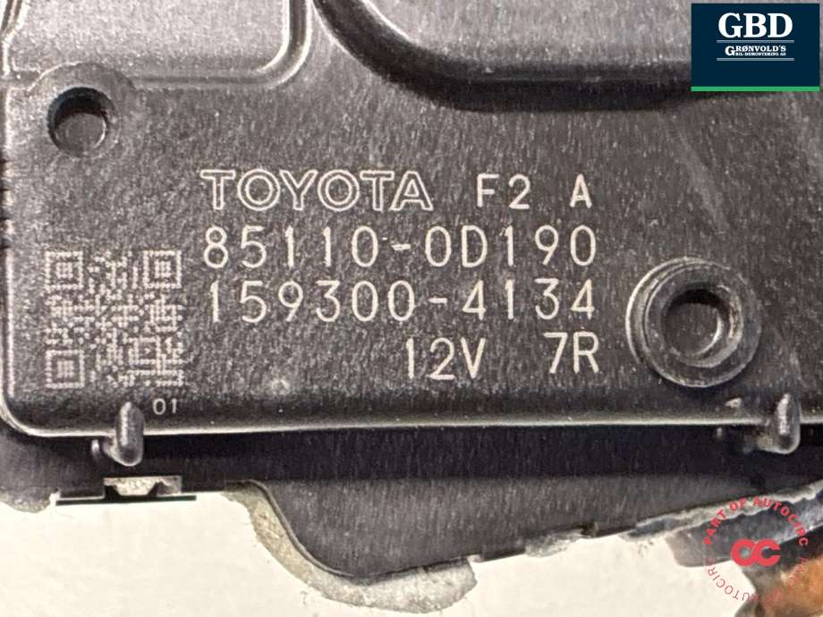 Viskermotor frontrute komplett m/overføring til Toyota Yaris 2014-2020 (Type III, Fase 2) (|85110-0D190)