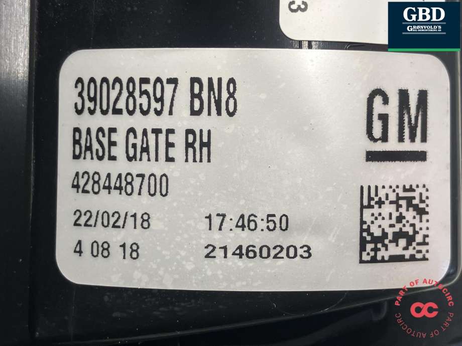 Baklykt høyre indre til Opel Zafira Tourer 2012-2018  (39043681|39028597|21460203)