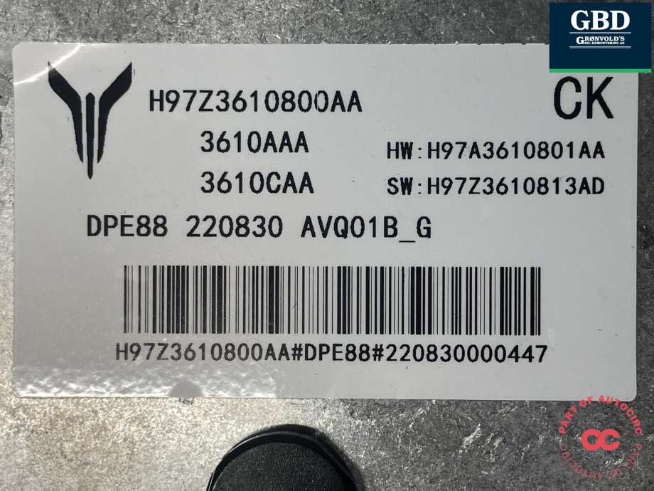 Styreenhet motor til Voyah Free 2021-->> (H97Z3610800AA|)