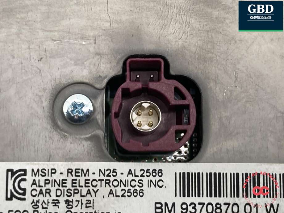 Bilstereo navigasjon skjerm til BMW X4 2014-2018 (F26) (F26) (65 50 9 370 870|BM 9370870 01 W|)
