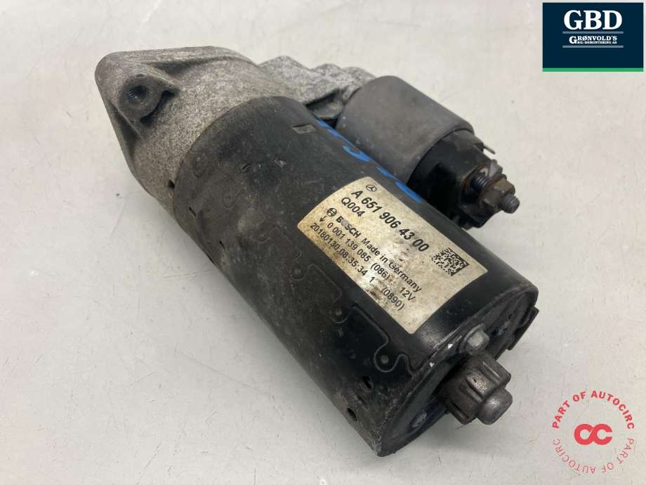 Starter diesel til Mercedes Sprinter 2013-2018 (Fase 2) (906) (906) (BOSCH|A 651 906 43 00|0 001 139 085|)