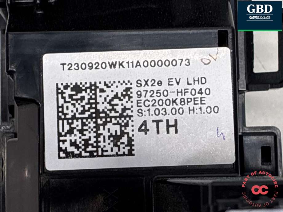 Varmeapparat betjening til Hyundai Kona 2024-->> (Type II) (97250-HF040TJ5|97250-HF040|)