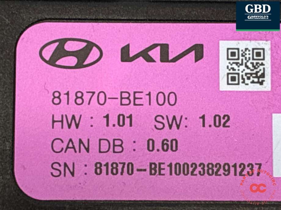 Styreenhet elektrisk bakluke til Hyundai Kona 2024-->> (Type II) (81870BE100|81870-|)