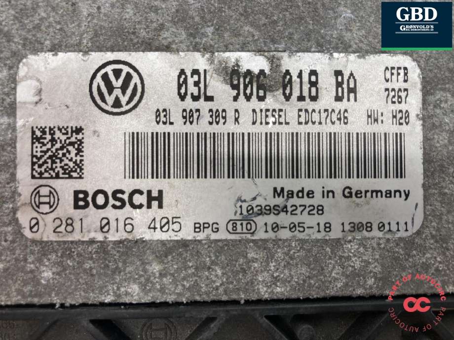 Styreenhet motor til VW Golf VI 2008-2012  (|03L 906 018 BA)