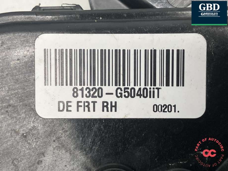 Låsekasse høyre foran til Kia Niro 2016-2021  (81320G5040|81320-G5040|)