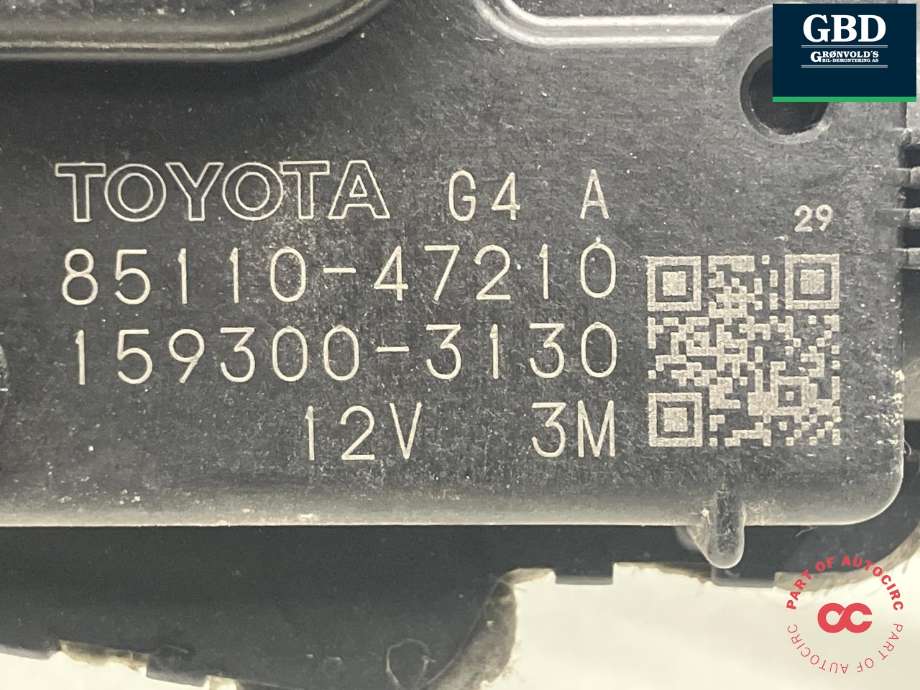 Viskermotor frontrute komplett m/overføring til Toyota Prius 2009-2016 (Type III) (COMBI) (COMBI) (8511047210|85110-47210|159300-3130)
