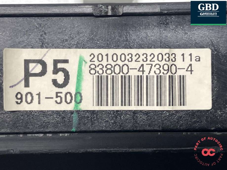 Instrumentpanel til Toyota Prius 2009-2016 (Type III) (COMBI) (COMBI) (8382347360|83800-47390-4|)