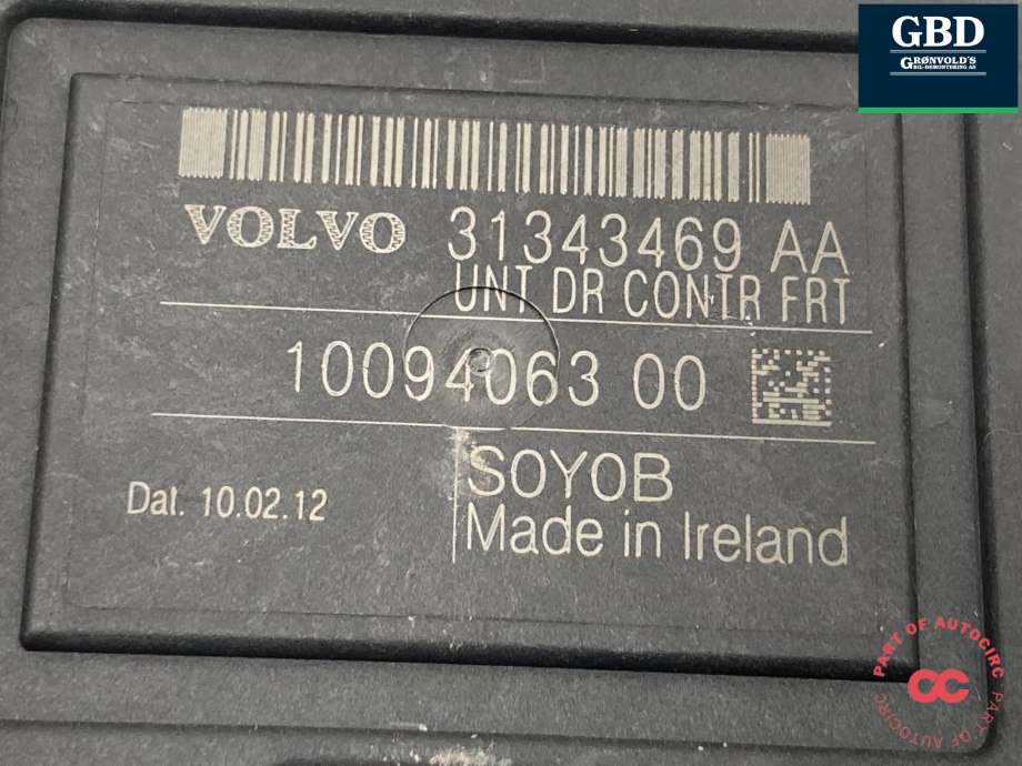 Styreenhet dør høyre foran til Volvo XC60 2008-2013 (Type I, Fase 1) (|31343469)