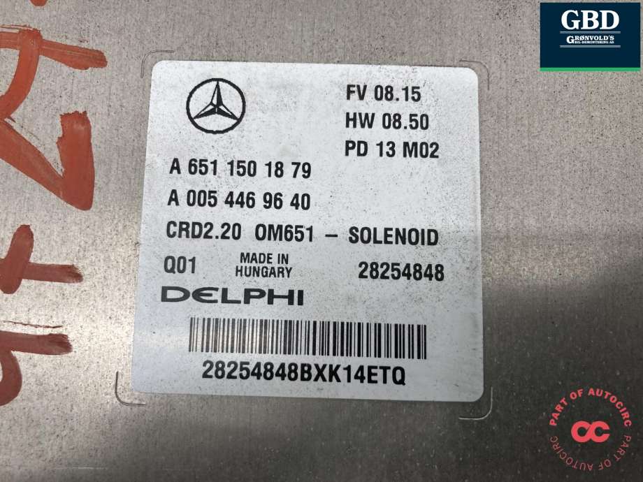 Styreenhet motor til Mercedes Vito/Viano 2010-2014 (Fase 2) (W639) (W639) (A 651 900 93 02|A 651 150 18 79|)