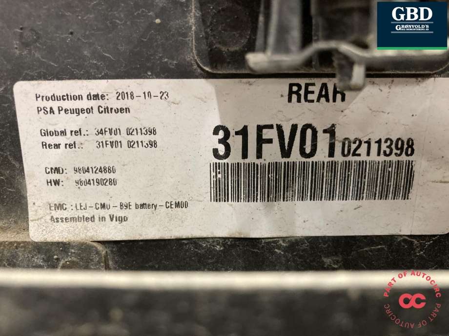 Batteripakke elbil til Peugeot Partner 2015-2019 (Type II, Fase 2)  (16 116 509 80|)