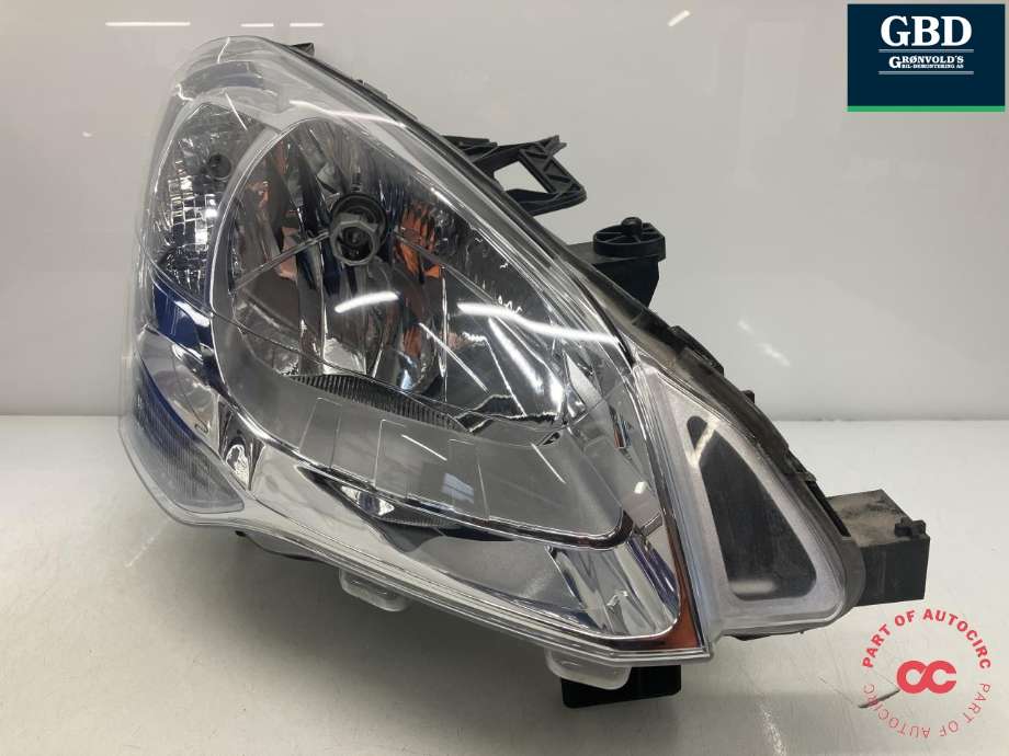 Frontlykt høyre halogen til Peugeot Partner 2015-2019 (Type II, Fase 2) (VALEO|6206 K6|89318045|)