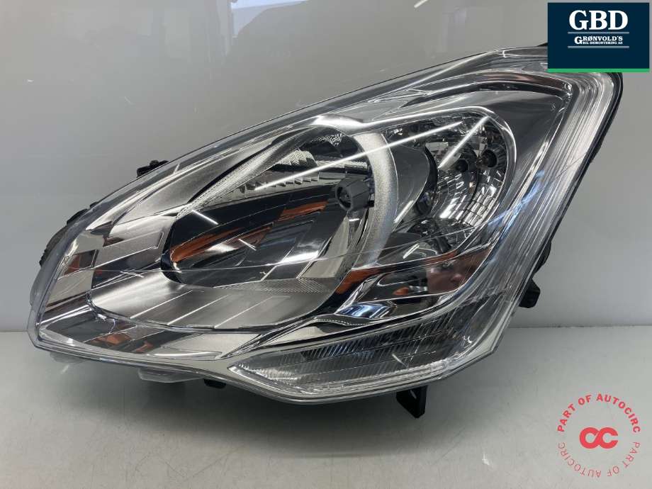 Frontlykt venstre halogen til Peugeot Partner 2015-2019 (Type II, Fase 2)  (VALEO|6208 K6|89318031|)