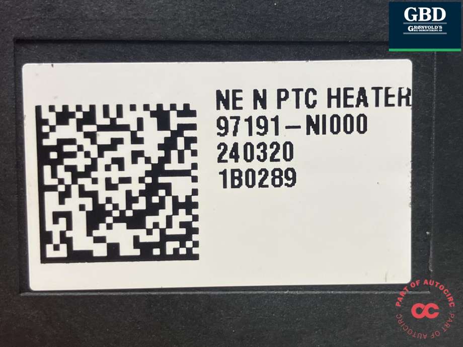 Varmeapparat PTC-heater til Hyundai Ioniq 5 2021-->> (97191-NI000|)
