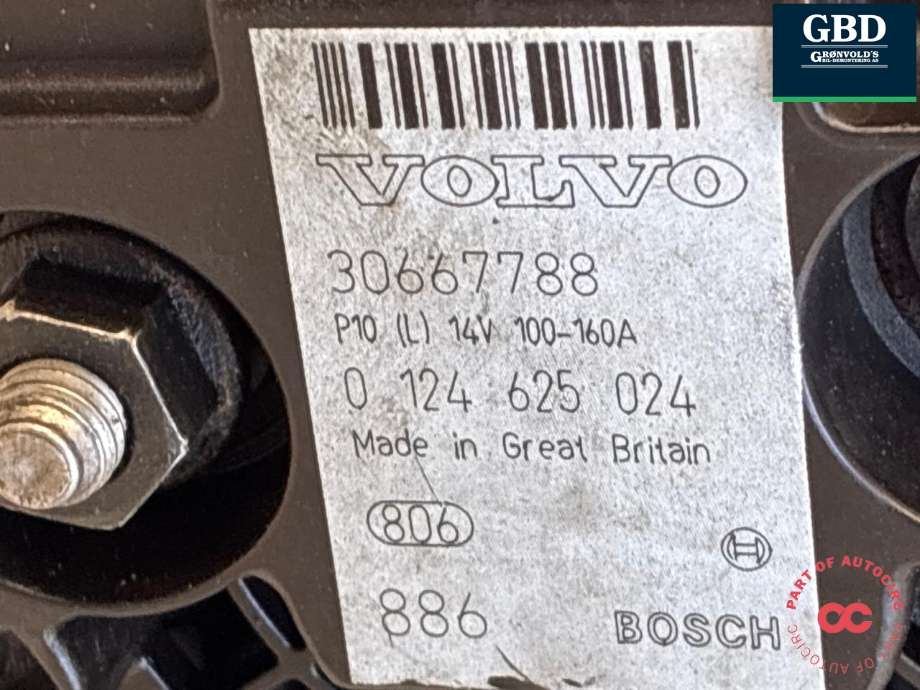 Dynamo diesel til Volvo XC90 2002-2006 (Type I, Fase 1) (36050266|30667788|)