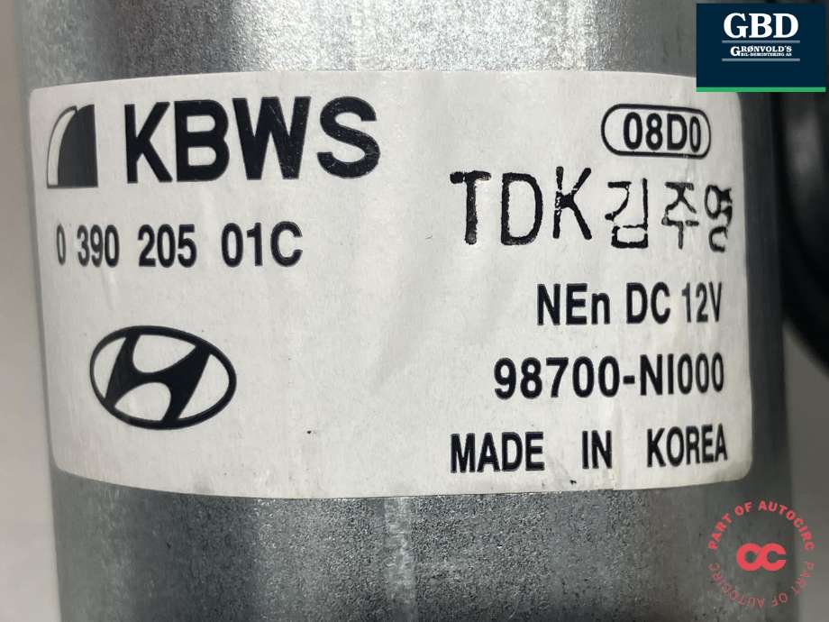 Viskermotor bakrute til Hyundai Ioniq 5 2021-->> (98700-NI000|)