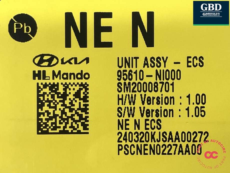 Styreenhet nivå/luftfjæring til Hyundai Ioniq 5 2021-->> (HL MANDO|95610-NI000|)