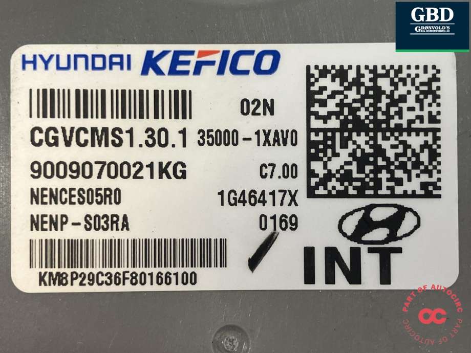 Styreenhet diverse til Hyundai Ioniq 5 2021-->> (KEFICO|35000-1XAV0|NENP-S03RA| CGVCMS1|)