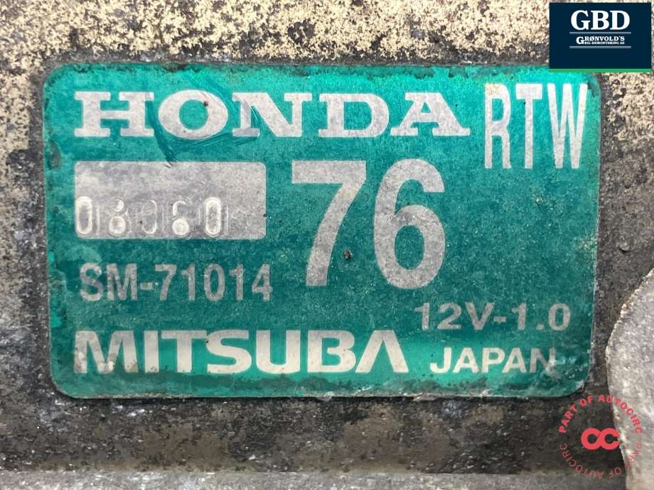 Starter til Honda CR-Z 2010-2013 (MITSUBA|31200RTW004|SM-71014|)