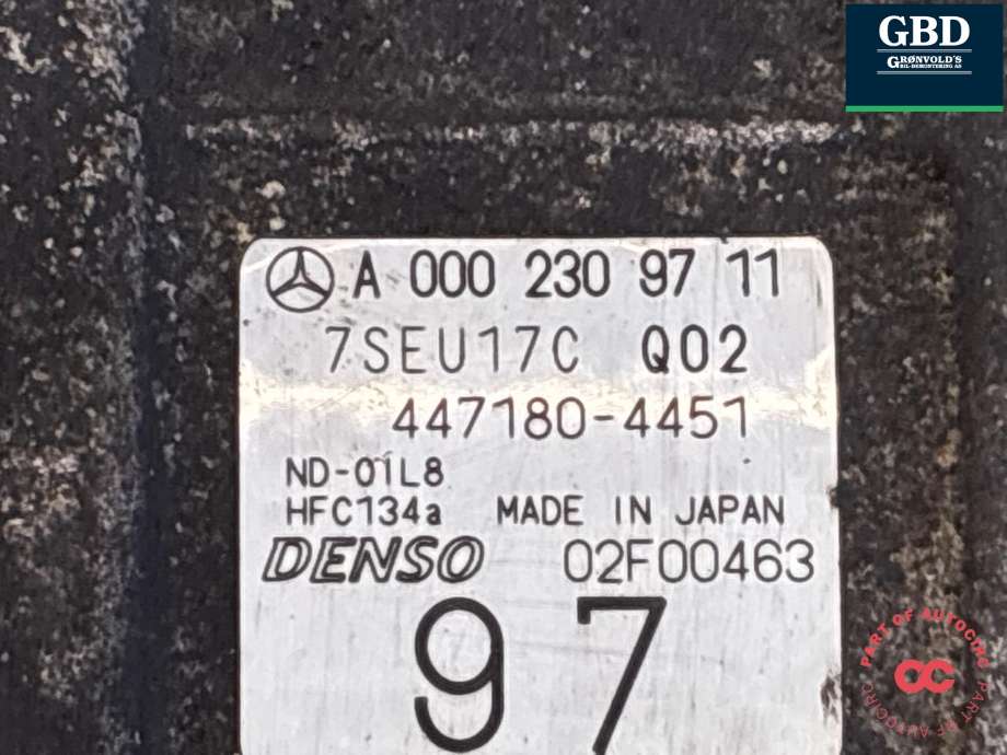 Aircondition kompressor til Mercedes CLK 2002-2009 (C209) (C209) (A 000 230 97 11|A 001 230 45 11|A 000 230 62 11)