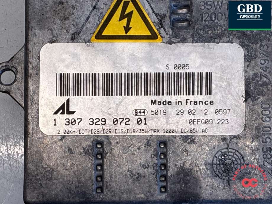 Styreenhet xenon/ballast til Mercedes CLK 2002-2009 (C209) (C209) (A 203 820 93 85|A 203 820 25 26|1 307 329 072 01)