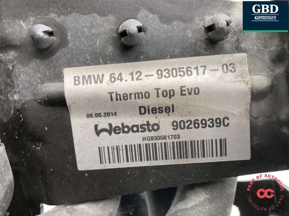 Dieselvarmer til BMW X4 2014-2018 (F26) (F26) (|6412-9305617-03)
