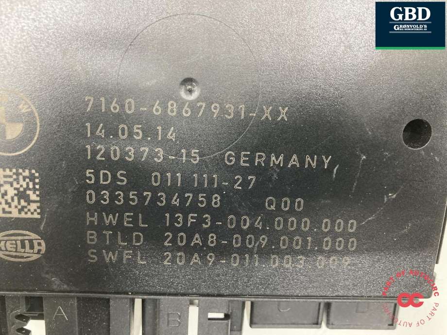 Styreenhet hengerfeste til BMW X4 2014-2018 (F26) (F26) (|7160-6867931-XX)