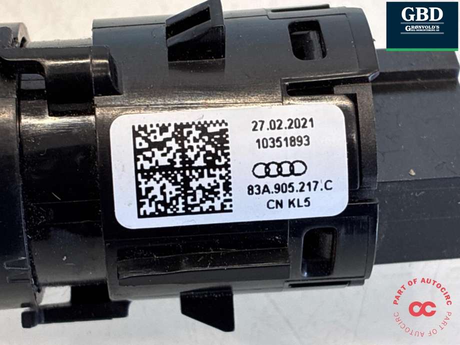 Bryter start/stopp til Audi e-tron GT 2021-->>  (83A 905 217 C|)