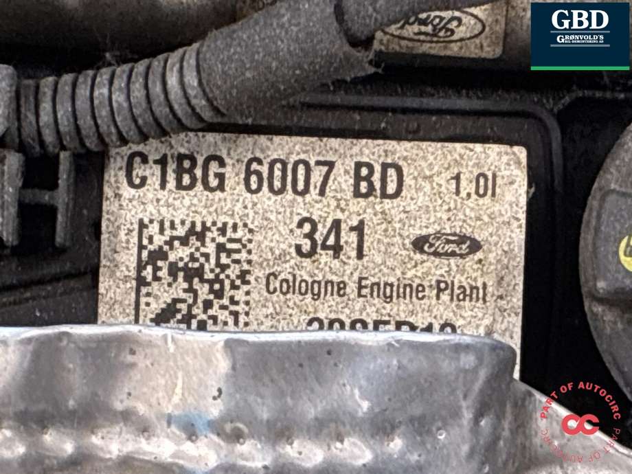 Motor bensin til Ford Fiesta 2013-2017 (Type VI, Fase 2) (SFJA|1857850|2239292)