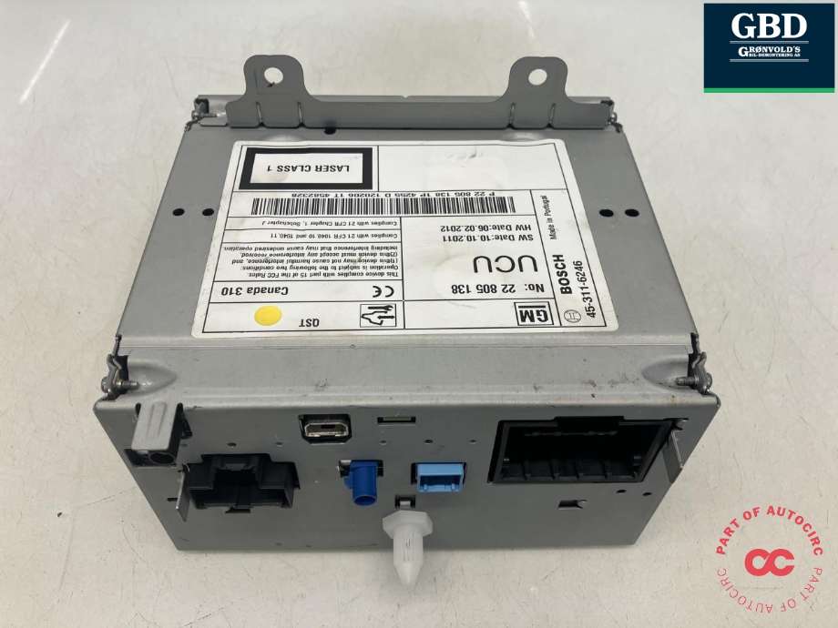 Bilstereo navigasjon til Opel Zafira Tourer 2012-2018 (BOSCH||22 805 138|45-311-6246)