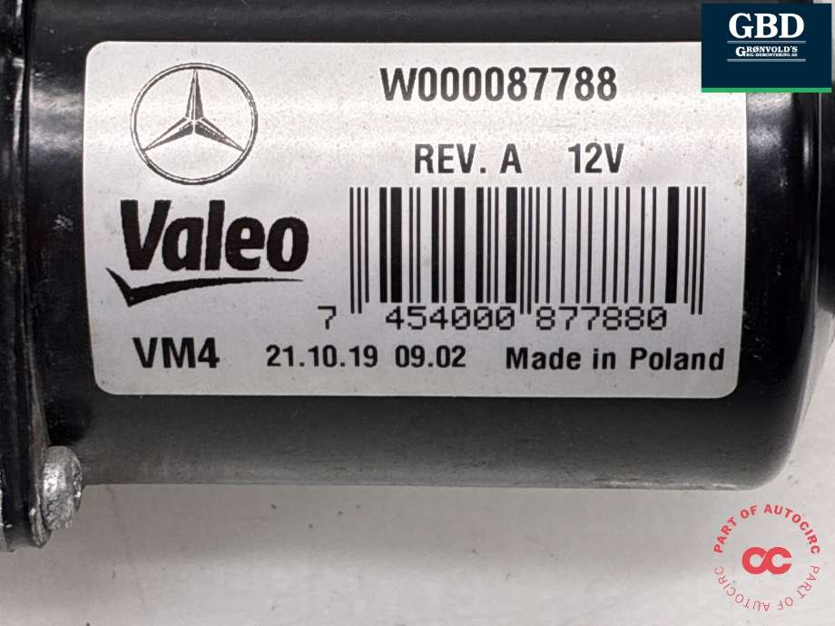 Viskermotor frontrute komplett m/overføring til Mercedes Sprinter 2018-->> (907/910) (907/910) (A 910 820 04 00|)