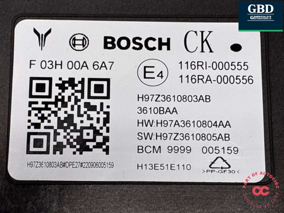Styreenhet comfort (BCM) til Voyah Free 2021-->>  (H97Z3610803AB|)