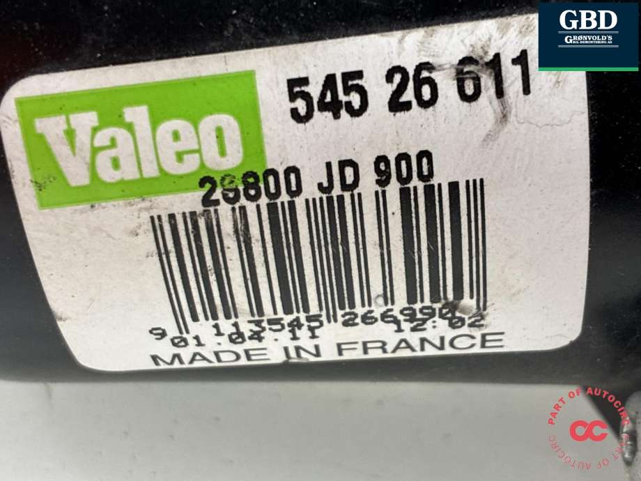Viskermotor frontrute til Nissan Qashqai 2010-2014 (Type I, Fase 2)  (|545 26 611)