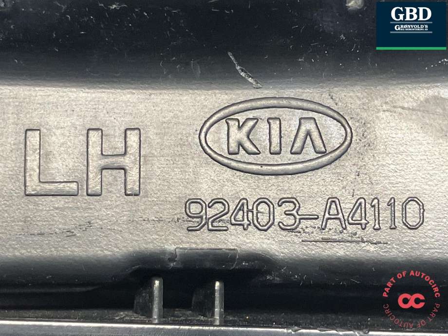 Baklykt venstre indre til Kia Carens 2013-2018 Type III  (92403A 4110|92403-A4110|)