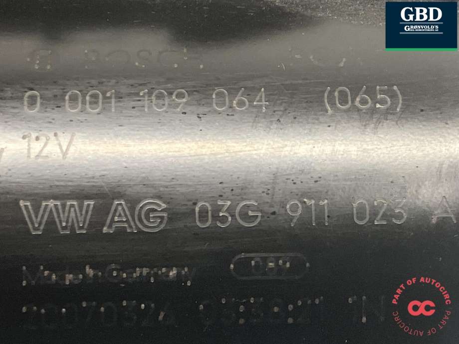 Starter diesel til Audi A6 2005-2008 (Type III, Fase 1) (C6) (C6) (BOSCH|03G 911 023 A|03G 911 023 AX|0 001 109 064)